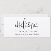 Invitation Mariage de script rustique en-tête de bienvenue (Devant)