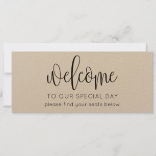 Invitation Mariage de script rustique en-tête de bienvenue