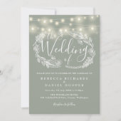 Invitation Mariage de script Sage Green (Devant)