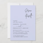 Invitation Mariage de script simple (Devant)