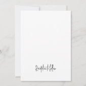 Invitation Mariage de script simple (Dos)