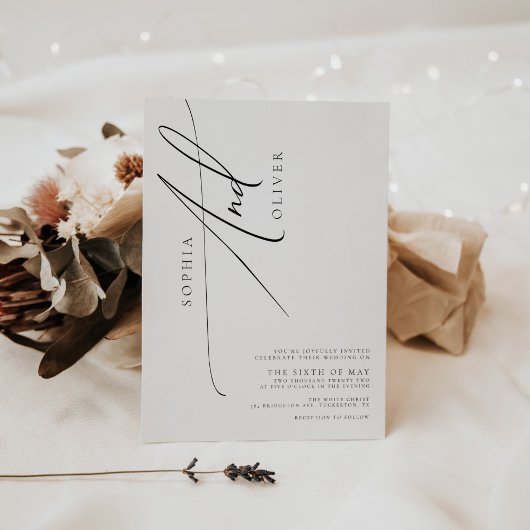 Invitation Mariage de script simple et élégant