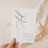 Invitation Mariage de script simple et élégant