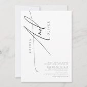 Invitation Mariage de script simple et élégant (Devant)