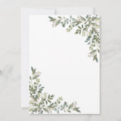 Invitation Mariage de script tendance Eucalyptus Greenery (Dos)