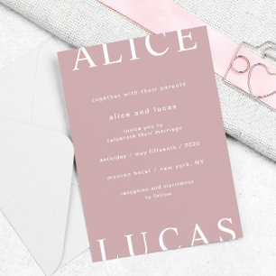 Invitation Mariage de script ultra moderne