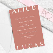 Invitation Mariage de script ultra moderne
