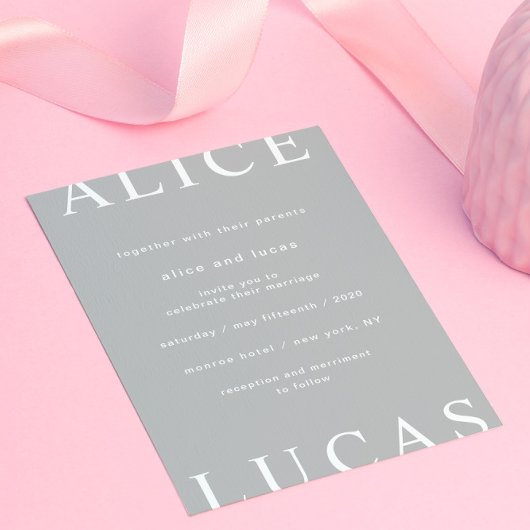 Invitation Mariage de script ultra moderne