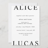 Invitation Mariage de script ultra moderne (Devant)