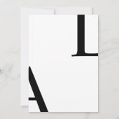 Invitation Mariage de script ultra moderne (Dos)