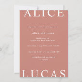 Invitation Mariage de script ultra moderne (Devant)