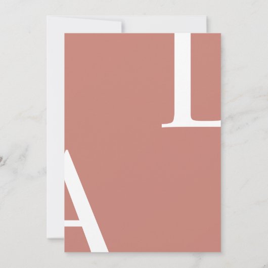 Invitation Mariage de script ultra moderne (Dos)