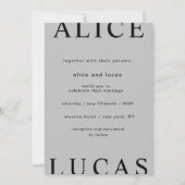 Invitation Mariage de script ultra moderne (Devant)