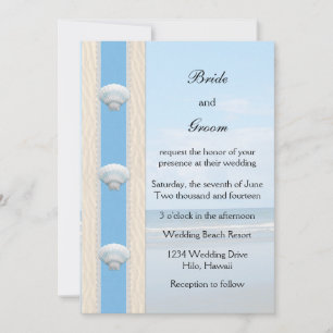 Invitation Mariage de Seashell Beach