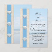 Invitation Mariage de Seashell Beach (Devant / Derrière)