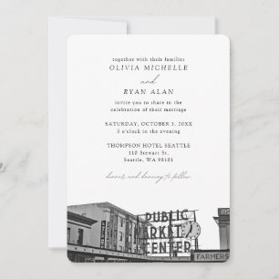 Invitation Mariage de Seattle Pikes personnalisés Place Photo