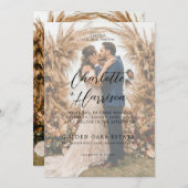 Invitation Mariage de serif de la photo moderne (Devant / Derrière)