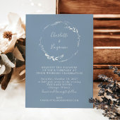 Invitation Mariage de serrure de fleurs bleu foncé