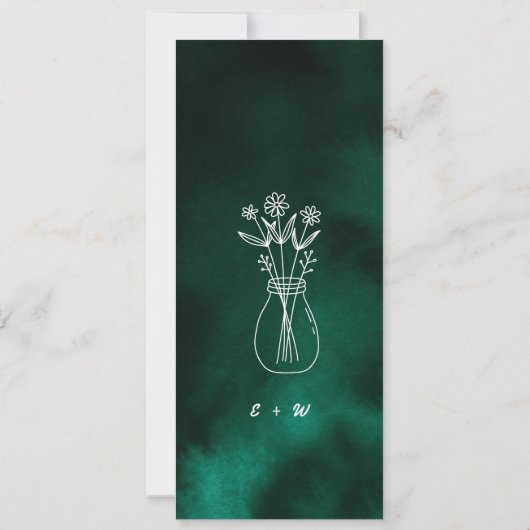 Invitation Mariage de siège réservé Emerald Green (Dos)