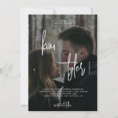 Invitation Mariage de signature du script QR CODE photo moder (Devant)