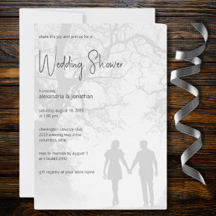 Invitation Mariage de Silhouette de Couples Modernes