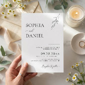 Invitation Mariage de simplicité moderne Bliss botanique