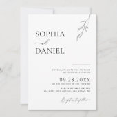 Invitation Mariage de simplicité moderne Bliss botanique (Devant)