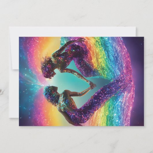 Invitation Mariage de sirène d'énergie féminine arc-en-ciel c (Dos)