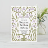 Invitation Mariage de snowdrops Art Nouveau (Debout devant)