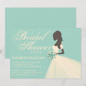 Invitation Mariage de soie Organza Gown de douche (Devant / Derrière)