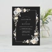Invitation Mariage de soirée noir sophistiqué (Debout devant)