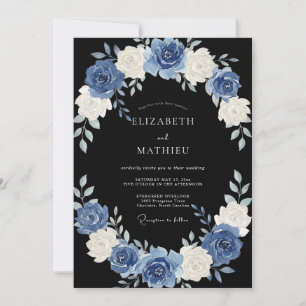 Invitation Mariage de soirée régale noir