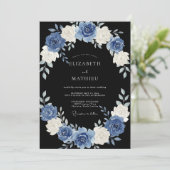 Invitation Mariage de soirée régale noir (Debout devant)