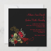 Invitation Mariage de souffle de Babys de ruban de roses (Dos)