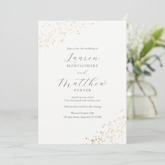Invitation Mariage de Speckles Gold (Debout devant)