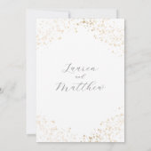 Invitation Mariage de Speckles Gold (Dos)