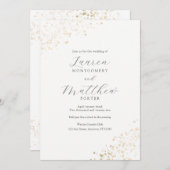 Invitation Mariage de Speckles Gold (Devant / Derrière)