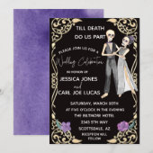 Invitation Mariage de squelette d'Halloween jusqu'à ce que la (Devant / Derrière)