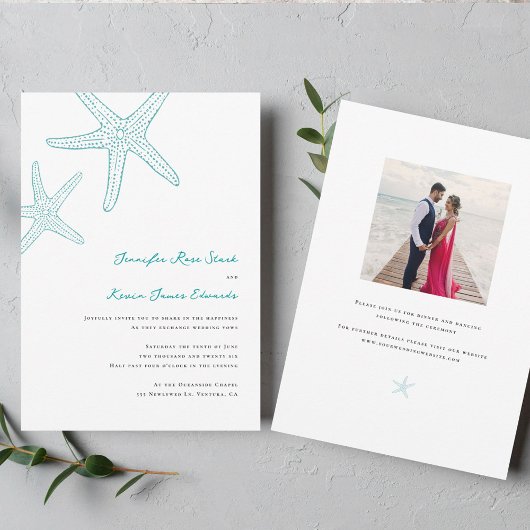 Invitation Mariage de Starfish Beach