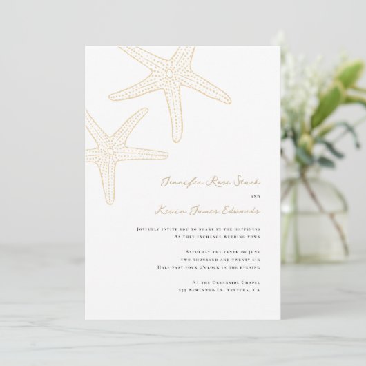 Invitation Mariage de Starfish Beach (Debout devant)