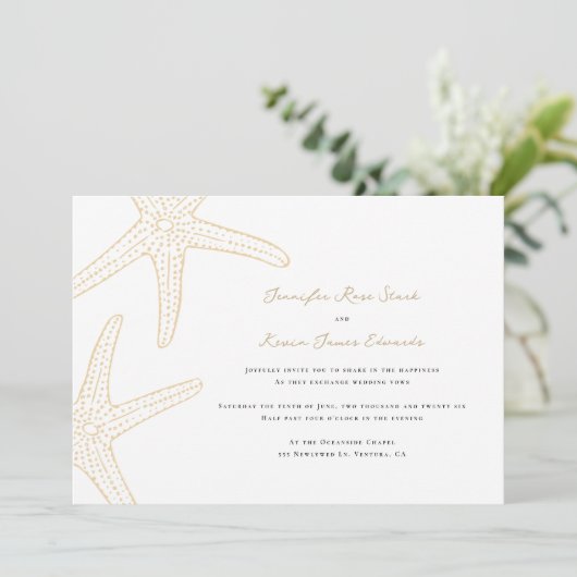 Invitation Mariage de Starfish Beach (Debout devant)