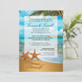 Invitation Mariage de Starfish Couple Faux Vellum Beach (Debout devant)
