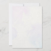 Invitation Mariage de style Aquarelle Florale violet (Dos)