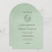 Invitation Mariage de style Arc Élégant de texture de velours (Devant / Derrière)