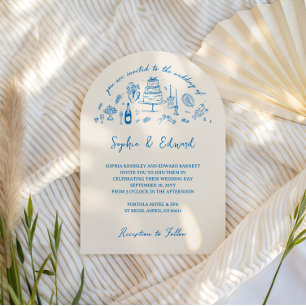 Invitation Mariage de style artistique au trait fantaisiste d