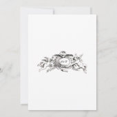 Invitation Mariage de style baroque rococo français avec bord (Dos)