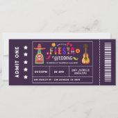 Invitation Mariage de style billet fantaisiste de la Fiesta m (Devant)