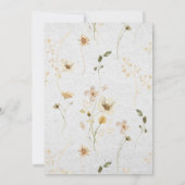 Invitation Mariage de style calligraphique Fine Art Wildflowe (Dos)