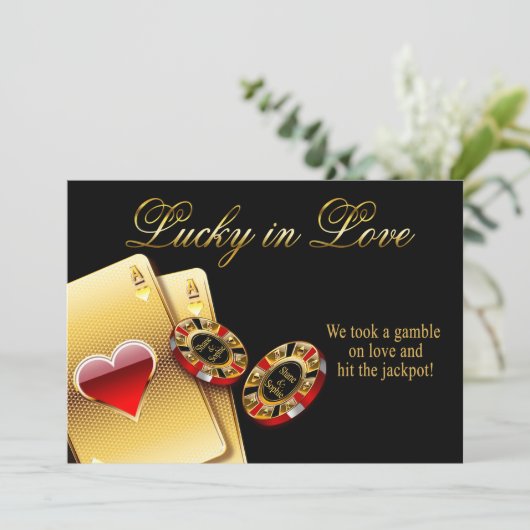 Invitation Mariage de style Casino Sophie DEMANDEZ LES NOMS S (Debout devant)