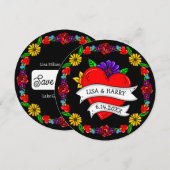 Invitation Mariage de style d'art de graffiti de tatouage Enr (Devant / Derrière)